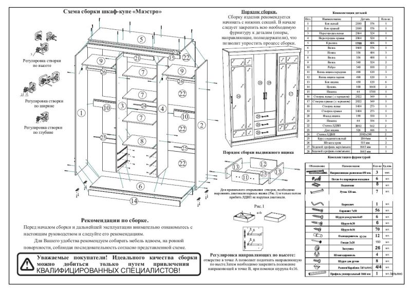 Лером угловой шкаф инструкция