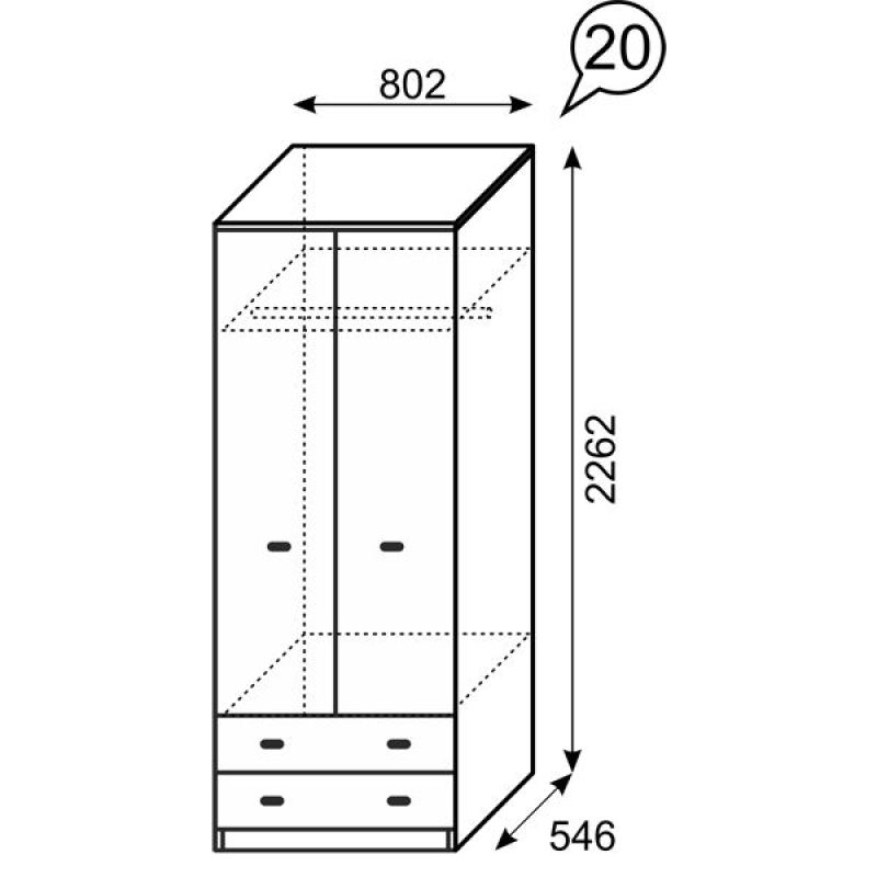 Средняя глубина шкафа для одежды