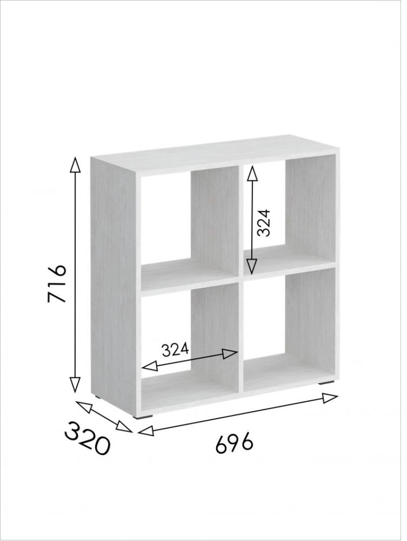 Стеллаж квадро 6